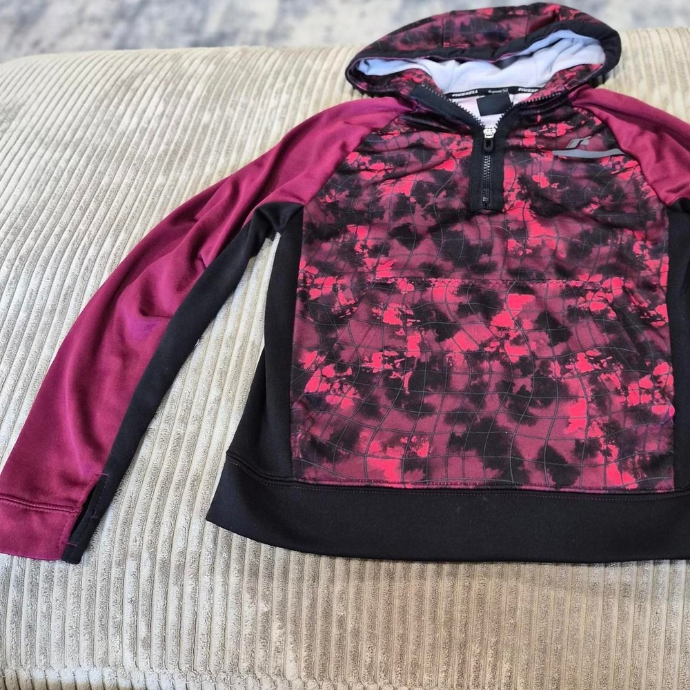 Russell Athletic Boys Dri-Power 360 1/4 Zip Pullover Hoodie Size Medium 8